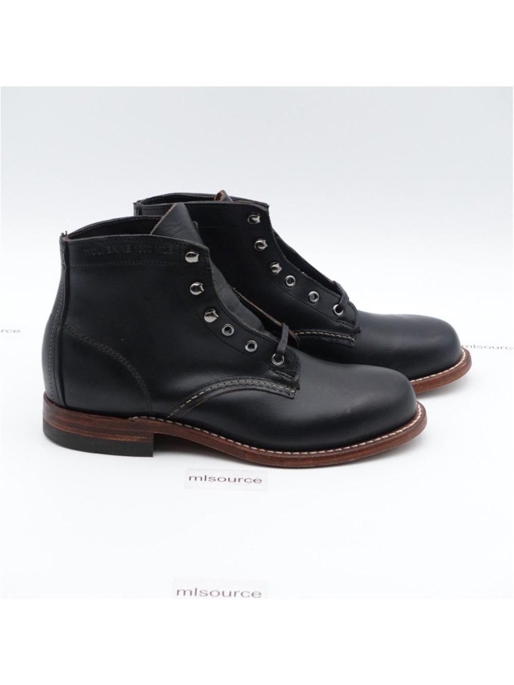 Wolverine 1000 Mile Men's Plain-Toe Original Made in USA Boots W05300 Black - Picture 2 of 14